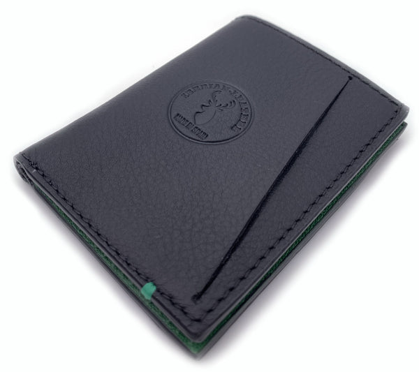 Cartera de piel  Slim Leather Wallet Bicolor verde